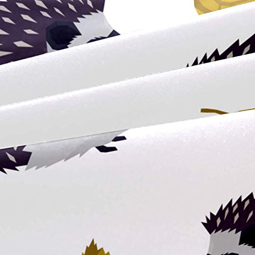 Juego de funda de edredón de 3 piezas, diseño de erizo, color blanco, con 2 fundas de almohada, decoración de ropa de cama, para adolescentes, niños, niñas, adultos y rey, 209