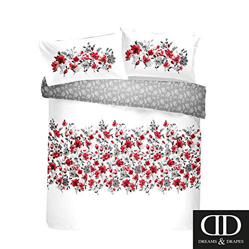 Juego de Funda de edredón Gabriella, de Dreams & Drapes (Cuidado fácil), Rojo, Duvet Set: Super-King