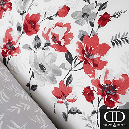 Juego de Funda de edredón Gabriella, de Dreams & Drapes (Cuidado fácil), Rojo, Duvet Set: Super-King