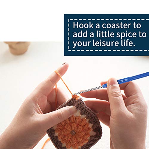 Juego de ganchillos de crochet 53 Pzs Ergonómicos Agujas de Ganchillo Incluyendo los ganchos de tejer, las tijeras,las agujas y más Perfecto Accesorios de Tejido y Estuche Ganchillo de Transporte