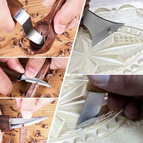 Juego de herramientas de tallado de madera, cuchillo de tallar, cuchillo de madera detallado, cuchillo de blanquear, cuchillo oblicuo, cuchillo de recorte para cuchara , Entrega dentro de 20 días