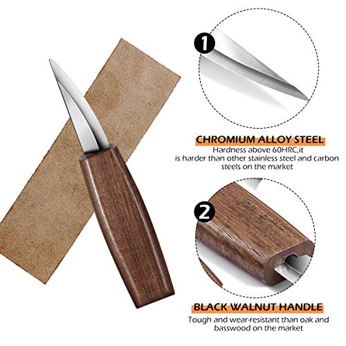 Juego de herramientas de tallado de madera, cuchillo de tallar, cuchillo de madera detallado, cuchillo de blanquear, cuchillo oblicuo, cuchillo de recorte para cuchara , Entrega dentro de 20 días