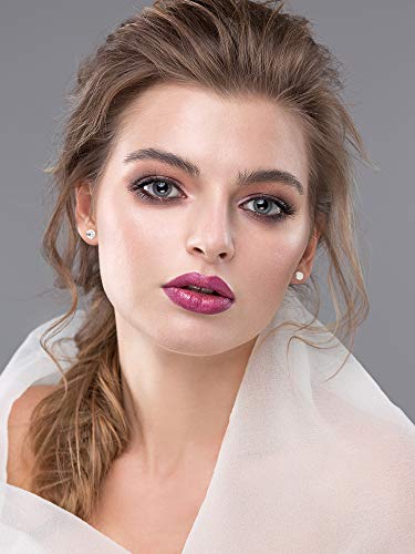 Juego de Pendientes de Barra con Pesas de Acero Inoxidable Aretes de Perno de Bola Piercing de Cartílago Hélice Trago (Color Plateado 2)