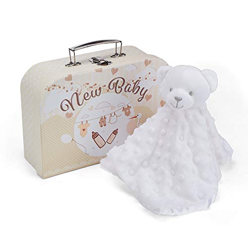 Juego de regalo para bebé, unisex, con artículos básicos para recién nacidos, incluye un edredón, body de sueño, babero de algodón y manoplas