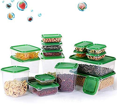 Juegos de Recipientes para Alimentos,TOPSEAS 17piezas Contenedor de alimentos,Contenedor de almacenamiento para la conservación de frutas y verduras selladas,organizador de cajas frescas con tapas