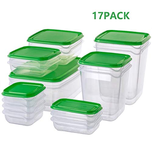 Juegos de Recipientes para Alimentos,TOPSEAS 17piezas Contenedor de alimentos,Contenedor de almacenamiento para la conservación de frutas y verduras selladas,organizador de cajas frescas con tapas