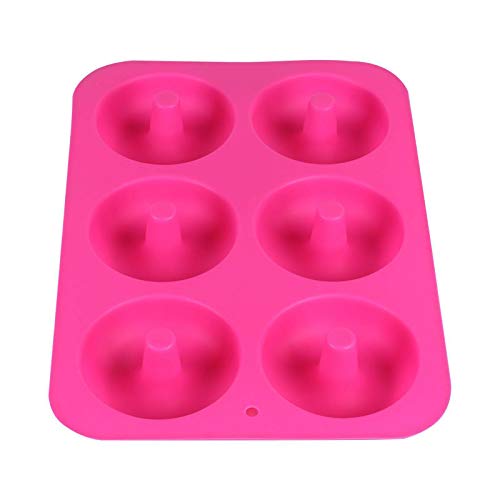 JUEYAN® 2 Piezas Moldes de Silicona para Rosquillas Bandeja Antiadherente para Hornear Rosquillas para Bizcochos, Bagels, Muffins Adecuado para Lavavajillas, Horno, Microondas, Refrigerador