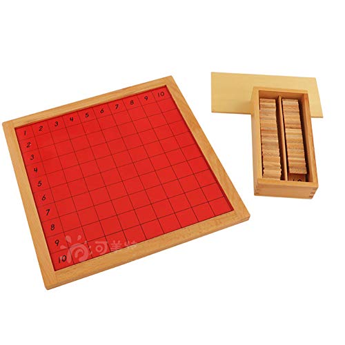 Juguete de Madera Tabla de Pitágoras, Montessori multiplicación versión Internacional de Medios de enseñanza de matemáticas Juego el Desarrollo temprano