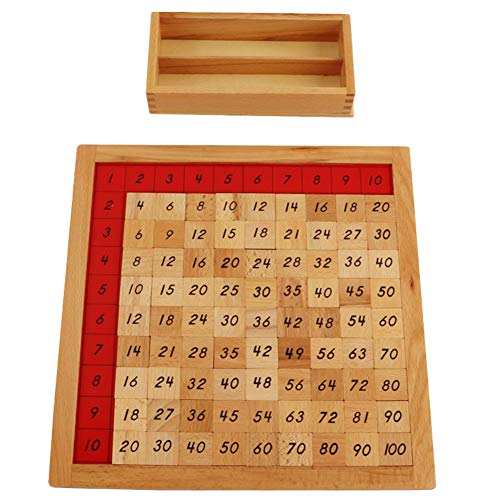 Juguete de Madera Tabla de Pitágoras, Montessori multiplicación versión Internacional de Medios de enseñanza de matemáticas Juego el Desarrollo temprano