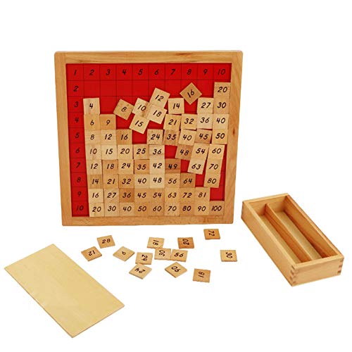 Juguete de Madera Tabla de Pitágoras, Montessori multiplicación versión Internacional de Medios de enseñanza de matemáticas Juego el Desarrollo temprano