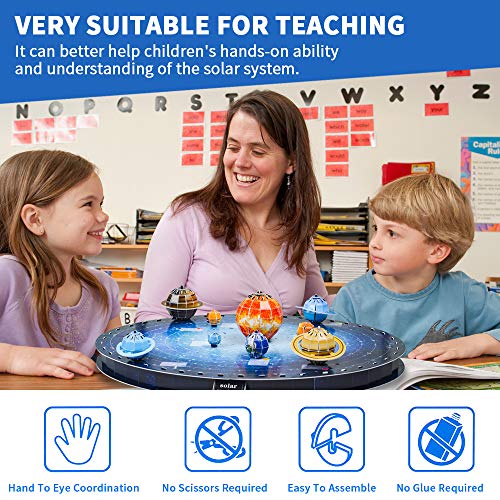 Juguete De Rompecabezas Niños 4 a 10 Años, Regalo Juguete Aprendizaje Niños Niñas 5 a 9 Años Kit Planetas Sistema Solar 3 a 6 Años Pequeño Ciencia Educativa Juguetes Espaciales Presentes Niño Niña