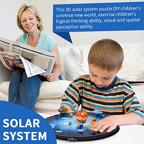 Juguete De Rompecabezas Niños 4 a 10 Años, Regalo Juguete Aprendizaje Niños Niñas 5 a 9 Años Kit Planetas Sistema Solar 3 a 6 Años Pequeño Ciencia Educativa Juguetes Espaciales Presentes Niño Niña