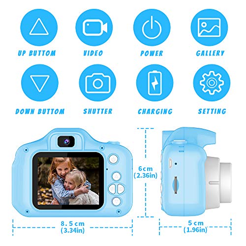 Juguetes para Niños de 3-8 Años Joy-Fun Cámara Fotos Digital 1080P Camara de Fotos para Niños Digitales Selfie Vídeo Grabar Electrónico Juguete Regalos de Cumpleanos
