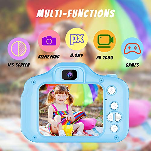 Juguetes para Niños de 3-8 Años Joy-Fun Cámara Fotos Digital 1080P Camara de Fotos para Niños Digitales Selfie Vídeo Grabar Electrónico Juguete Regalos de Cumpleanos