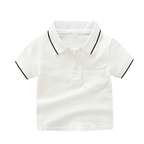 Julhold - Camiseta de algodón para bebé (1-5 años) Blanco blanco 24 meses