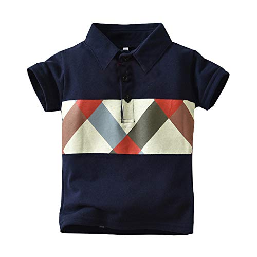 Julhold - Camiseta de manga corta con estampado geométrico de caballero, para bebé, de 0 a 4 años