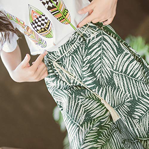 Julhold - Conjunto de 2 camisetas y pantalones de pierna ancha, transpirable 2019 Verde verde 13-14 años