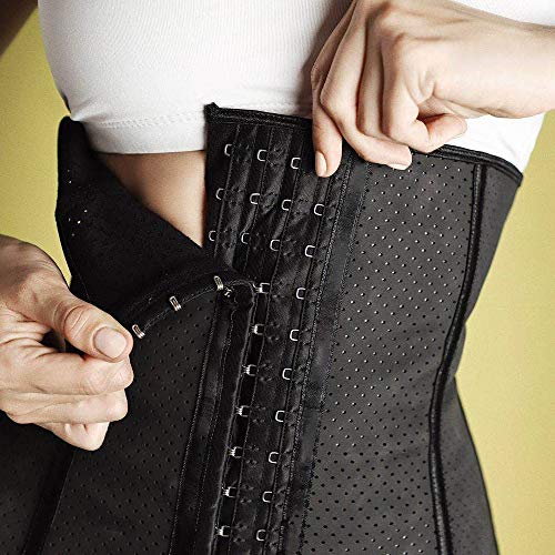 JUN-H Cinturón para Mujeres Corsé Cinturón Fitness Cintura Fajas Corsé Ajustable Adecuado para Entrenamiento de Cintura para Mujeres (Negro)