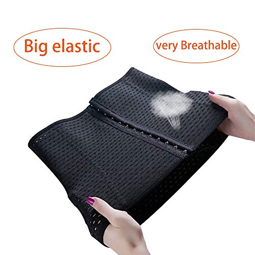 JUN-H Cinturón para Mujeres Corsé Cinturón Fitness Cintura Fajas Corsé Ajustable Adecuado para Entrenamiento de Cintura para Mujeres (Negro)