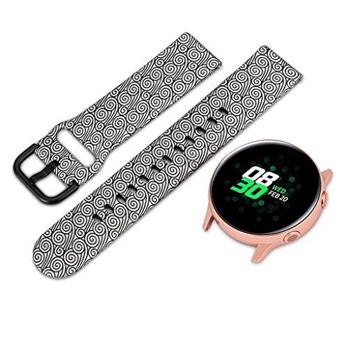 JUNESUN Retro Flor Floral Correa de Reloj Correa de Pulsera de Silicona Reemplazo para Samsung Galaxy Watch Accesorios Activos