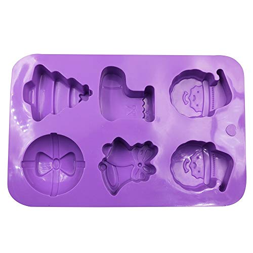 JUNGEN 2 Pcs Molde para Navidad Moldes de Silicona para Magdalenas, Jabón Hecho a Mano, Galletas, Chocolate, Hielo, Pasteles (color al azar)
