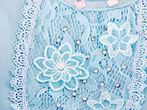 Jurebecia Cenicienta Princesa Dress Traje de Fiesta Vestido Fiesta de Cumpleaños Outfits Halloween Princesa Niñas Ropa 3-4 Años Azul