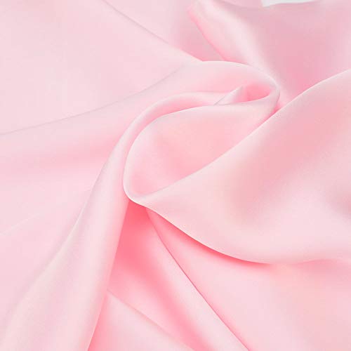 juwenin - Funda de almohada de seda para cuidado del pelo y rostro, para prevenir las arrugas, cremallera oculta, 2 unidades, poliéster raso Poliéster. seda sintética, Rosa, Matrimonio doble