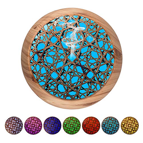 JVJH Humidificador Esencias，Humidificador Aromaterapia Ultrasónico，Gran Capacidad, Gradiente De 14 Colores, Material Seguro, Amplia Cobertura, Adecuado para Todas Las Estaciones…