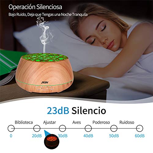 JVJH Humidificador Esencias，Humidificador Aromaterapia Ultrasónico，Gran Capacidad, Gradiente De 14 Colores, Material Seguro, Amplia Cobertura, Adecuado para Todas Las Estaciones…