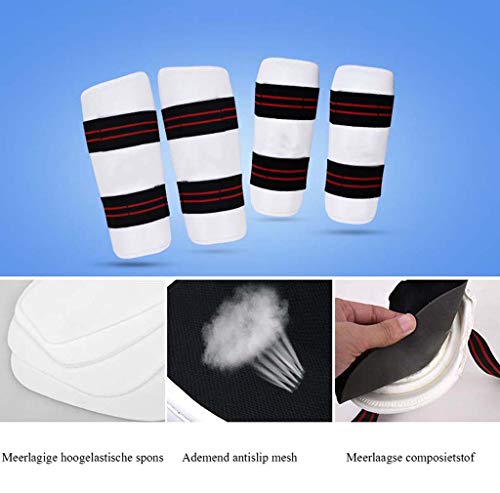 JXS Taekwondo - Juego de 8 piezas de protección para el pecho, color rojo y azul, color azul, tamaño 150~165cm