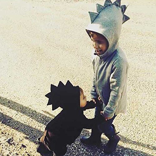 K-youth Abrigo de Bebe Sudadera con Capucha para Niños Dinosaurio Sudadera Niña Ropa Bebé Niños Manga Larga Blusas Bebe Niño Sweat Shirt Tops 2018 Camiseta para Niños(Gris, 4-5 años)