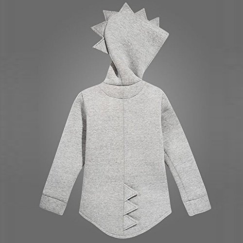 K-youth Abrigo de Bebe Sudadera con Capucha para Niños Dinosaurio Sudadera Niña Ropa Bebé Niños Manga Larga Blusas Bebe Niño Sweat Shirt Tops 2018 Camiseta para Niños(Gris, 4-5 años)