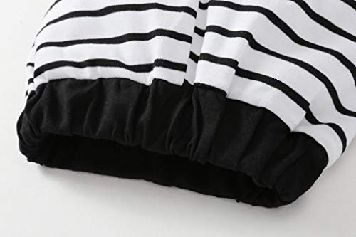 K-youth Ropa Bebé Recién Nacido, Ropa Bebe Niño Camisetas de Manga Larga Tops de Elefante y Rayas Pantalones Conjuntos Otoño/Invierno 0-24 Meses(Blanco, 18-24 Meses)