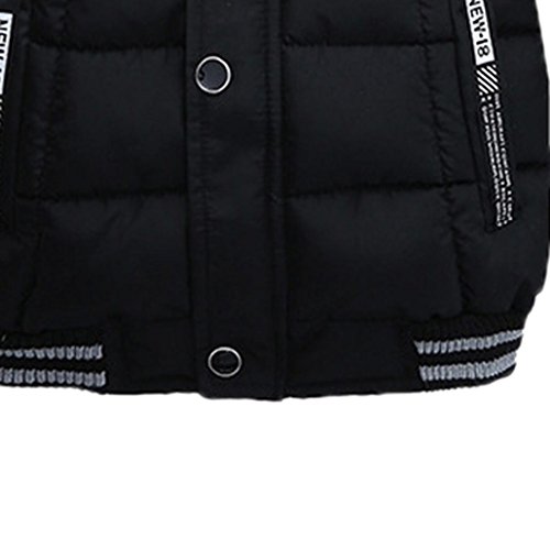K-youth® Ropa Niño Invierno Sudadera con Capucha Abrigo De Algodón Engrosamiento Chaqueta (Negro, 5 años)