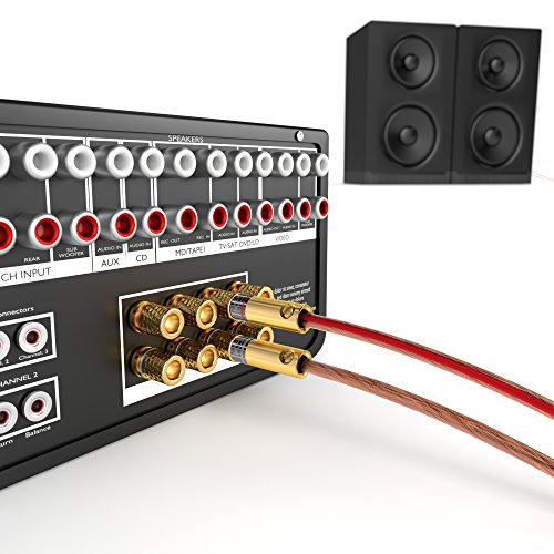KabelDirekt PRO Series - Conectores banana conectores de 4 mm², 10 parejas, bañados en oro de 24 quilates, para forma flexible el cable a altavoces Hifi, amplificadores)