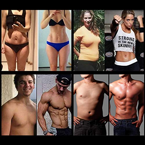 KADDGN ABS Trainer estimulador Muscular, el EMS estimulador Muscular, Abs Entrenador Abdominal Cinturón USB Recargable, con 10 Reemplazo Cojines del Gel