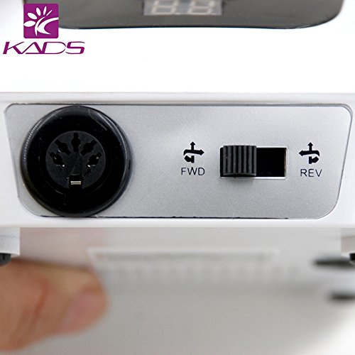 KADS Nueva Llegada 300-35000 RPM Blanco máquina de pulido de uñas eléctrica profesional torno para uñas Herramienta de manicura de máquina