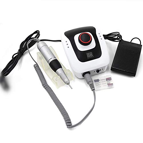 KADS Nueva Llegada 300-35000 RPM Blanco máquina de pulido de uñas eléctrica profesional torno para uñas Herramienta de manicura de máquina