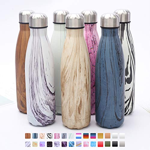 KAILH Doble Pared con Aislamiento de Botella Agua de Acero Inoxidable, sin BPA, Botella Agua Gimnasio, Botella Agua Deportiva, Cantimplora de Agua Reutilizable para Niños, Oficina, Yoga, Ciclismo
