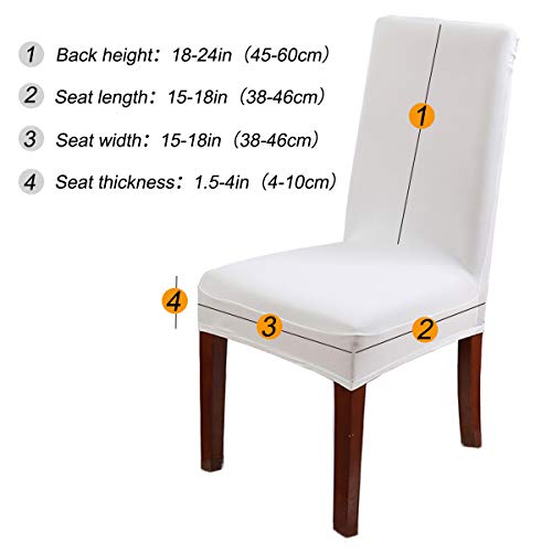 KAILH Fundas para Sillas de Comedor, Fundas Protectoras para Sillas, Funda para Silla Desmontable, Flexible y FÁCil de Limpiar,Adecuado para el Hogar, Restaurante, Bar