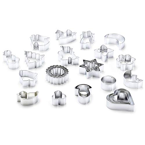 Kaiser Cookie Cutters Juego moldes para Cortar Galletas, Acero Inoxidable, 25 Piezas