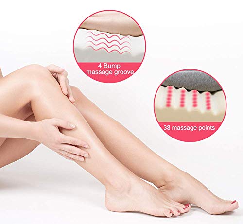 KAISIMYS Almohada para elevación de piernas, Almohadilla de cuña de Espuma viscoelástica, hipoalergénica, Transpirable, Lavable, Apta para ciática, Embarazo, sueño, Dolor Lumbar, Azul