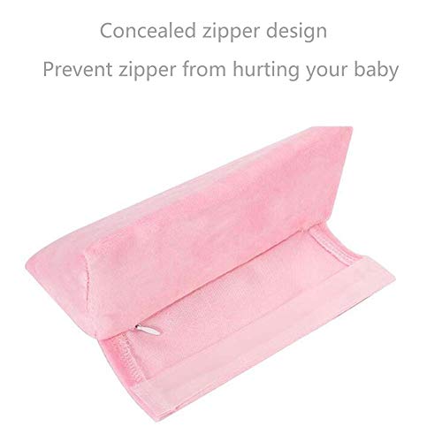 KAIWM Ajustable Lateral Almohada Almohada Bebé del Triángulo Principal del Bebé Que Forma La Memoria Almohada De Espuma Cojín Mejor Bebé Y De La Muchacha,Rosado