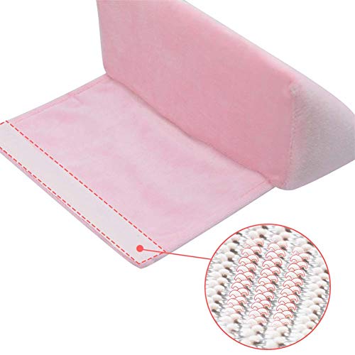 KAIWM Ajustable Lateral Almohada Almohada Bebé del Triángulo Principal del Bebé Que Forma La Memoria Almohada De Espuma Cojín Mejor Bebé Y De La Muchacha,Rosado