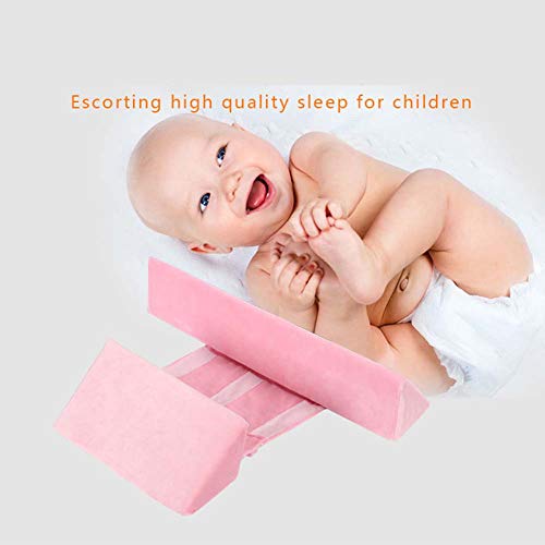 KAIWM Ajustable Lateral Almohada Almohada Bebé del Triángulo Principal del Bebé Que Forma La Memoria Almohada De Espuma Cojín Mejor Bebé Y De La Muchacha,Rosado