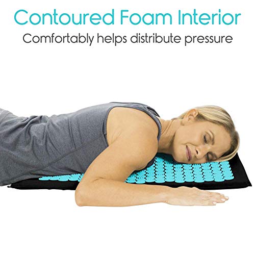 KAIWM La Acupresión Mat Estera De Masaje De Acupuntura Lotus Pico De Masaje Alfombra Almohadillas Acupuntura Mat Almohada Cuello Volver Alivio De Tensión Terapia Mejor del Sueño Profundo
