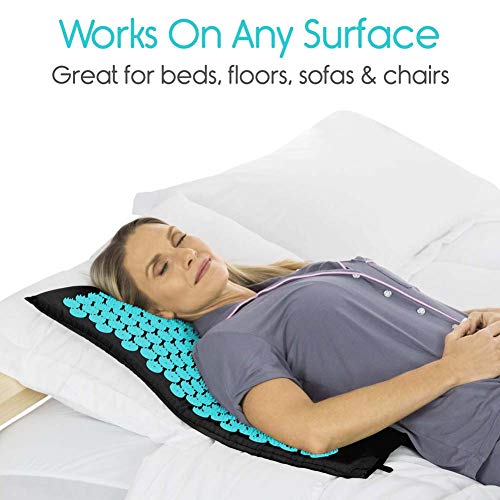 KAIWM La Acupresión Mat Estera De Masaje De Acupuntura Lotus Pico De Masaje Alfombra Almohadillas Acupuntura Mat Almohada Cuello Volver Alivio De Tensión Terapia Mejor del Sueño Profundo