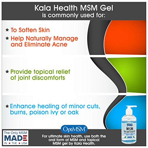 Kala Health loción para la piel máximo la fuerza y ​​el gel facial, 8 oz, por suave, tersa la piel que brilla intensamente sana, cabello más suave