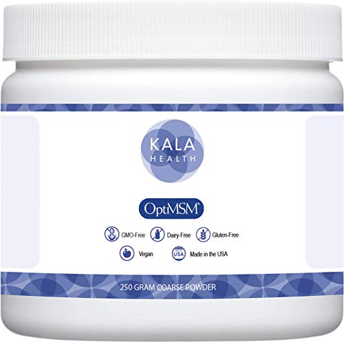 Kala Health - OptiMSM® Destilación de etapas multiples MSM Polvo en polvo (cristales) 250 g, azufre orgánico puro para articulaciones, piel, cabello y uñas - SIN ADITIVOS - 100% vegano