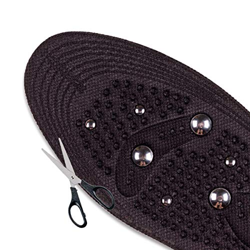 Kalak Plantillas de masaje magnético Puntos de acupuntura Zapatillas de masaje Cojines transpirables Olor de pies Ortesis de calzado ortopédicas (Talla de hombre: EUR 40-46,5)